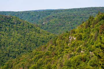 Obraz premium Overlook at Blackwater Falls State Park in West Virginia