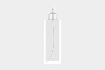 Square Cosmetic Spray Bottle  Isolated On White Background. d illustration