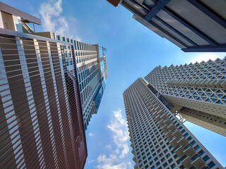 Up view in the financial district