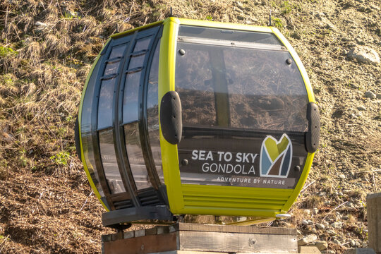 Squamish, BC, Canada. Apr 20, 2024. Sea to Sky Gondola a recreational aerial tramway about 2km south of Squamish, British Columbia.