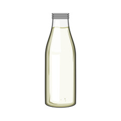 lactose milk bottle cartoon. organic lactose, free baby, allergy breastfeeding lactose milk bottle sign. isolated symbol vector illustration