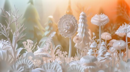 Playful and intricate paper creations with a clear surface, ideal for adding whimsy to your compositions