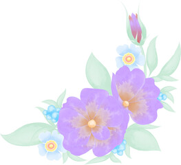 Watercolor illustration of flowers