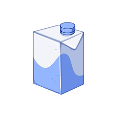 carton milk box cartoon. container drink, cow nutrition, healthy breakfast carton milk box sign. isolated symbol vector illustration
