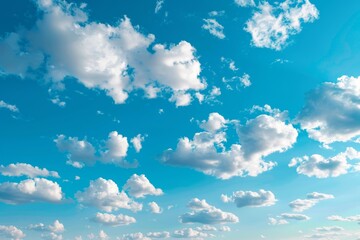 Serene sky with scattered altocumulus clouds - obrazy, fototapety, plakaty
