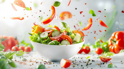 Vegetable salad in a bowl