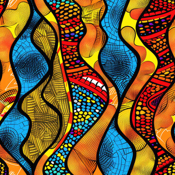 african ankara seamless pattern tile