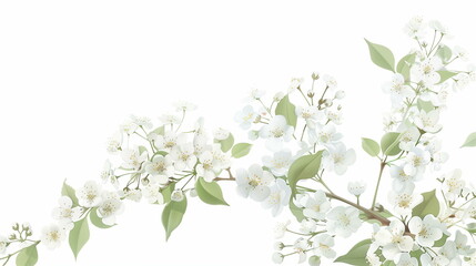 白い花のイラスト