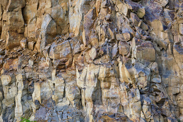 Natural stone texture. Surface of rock in a stone quarry