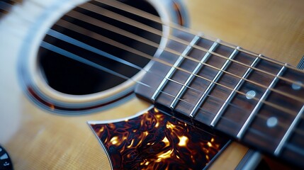 Vibrating guitar strings captured in midtwange, musical and rhythmic