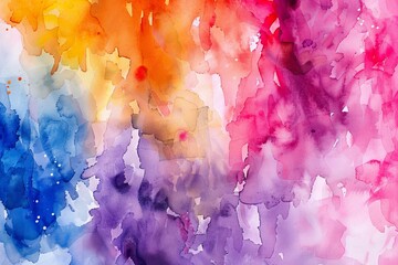 Fototapeta premium Abstract watercolor background with bold brush strokes and vibrant colors