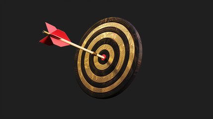 bullseye or target and arrow hitting icon animation