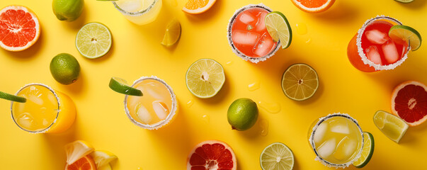 "Zesty Celebration: Chilled Drinks with a Citrus Burst for the Fiesta