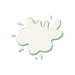 creamy milk splash cartoon. fresh glass, spill droplet, pour pour creamy milk splash sign. isolated symbol vector illustration