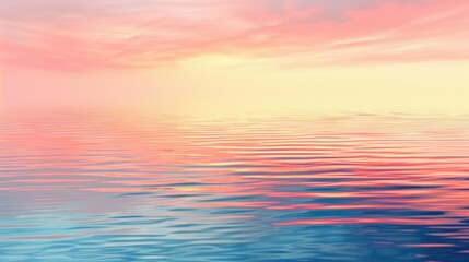 Abstract background of minimal pastel colors created by winter sky sunset reflecting on serene water