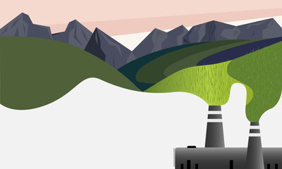 Industry. Factory. Clean ecology air nature.