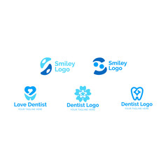 simple modern logo for dental clinic icon vector