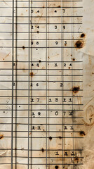 Close-up of an Accurately Penned Guitar Tabs for a Blues Styled Standard by RL Burnside