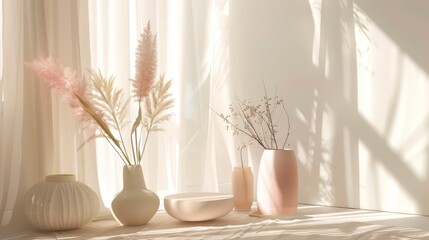 Dreamy pastel shades casting a gentle glow against a white backdrop