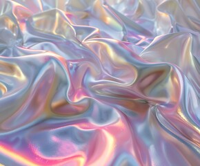 Obraz premium abstract background of holographic folds of silk or satin texture