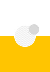 
Yellow divided illustration background with circles