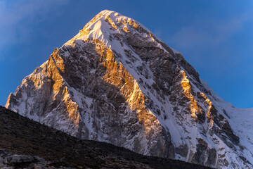Mount Pumori during sunset