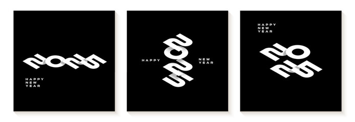 Happy New Year 2025 celebration design template