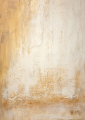 Textured White Plaster Wall with Gold Accents