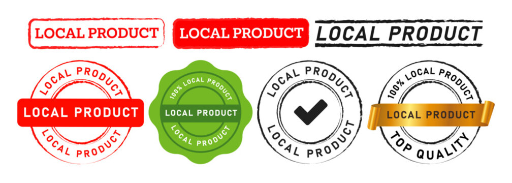 local product circle stamp and seal badge label sticker sign locally commerce marketing