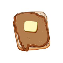 smooth toast jam cartoon. delicious homemade, snack morning, brunch topping smooth toast jam sign. isolated symbol vector illustration