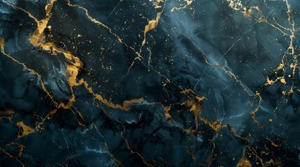 Close up of a terrestrial plants blue and gold marble texture