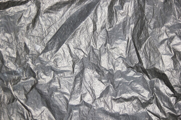 Rumpled silver foil background
