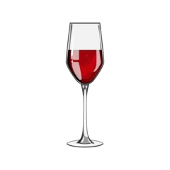 Fotobehang bordeaux wine glass cartoon. chardonnay merlot, pinot cabernet, zinfandel syrah bordeaux wine glass sign. isolated symbol vector illustration © PikePicture