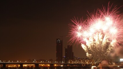 Fireworks light up the night, painting the sky with vibrant colors and loud crackles, igniting awe...