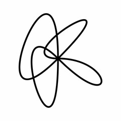 black and white  line illustration