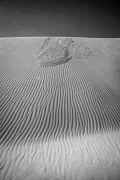 Sand avalanche and sand dune texture, Death Valley, California