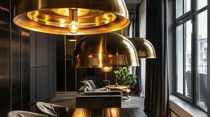Antwerp Belgium -  Gold lamp