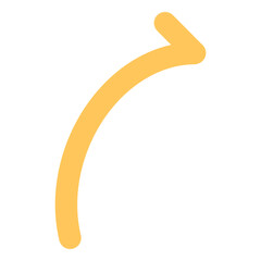 Yellow Curved Arrow Yellow Minimal Arrow Yellow Minimal Curved Arrow illustration