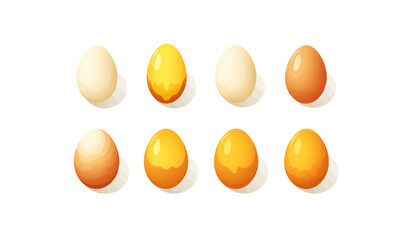 eggs vector flat minimalistic asset isolated vector style illustration