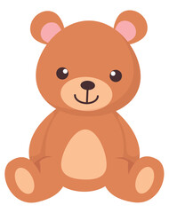 Teddy Bear pelouche - Anima Toy vector  graphic design, ideal for greeting cards, stickers, tags, sublimation, scrapbooking, decorations, cricut
