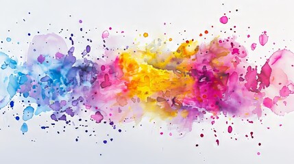 A colorful painting with splatters of paint that creates a sense of movement and energy