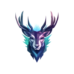 Foto op Plexiglas Deer head creative design logo vector. Deer illustration © Влада Яковенко