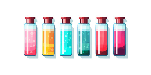 Medical vials vector flat minimalistic isolated vector style illustration