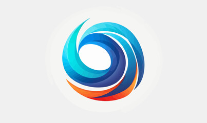 Abstract swirl globe symbol logo business logotype modern icon