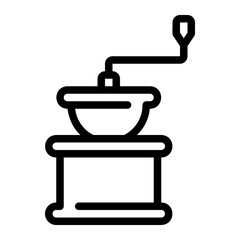 coffee grinder line icon