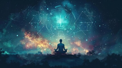 Cosmic Meditation Bridging Zodiac Signs and Spirituality