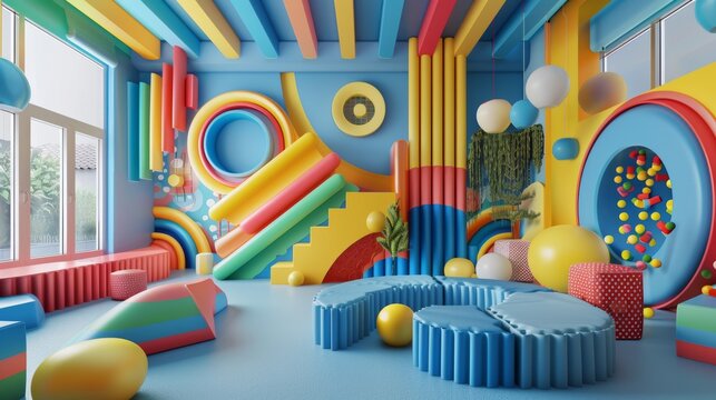 A modern and stylish interpretation of kids education in a 3D style  AI generated illustration