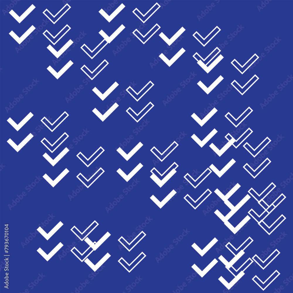 Canvas Prints outline silhouette checkmark seamless pattern