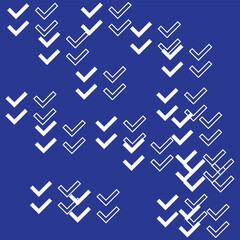 outline silhouette checkmark seamless pattern