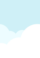
Sky illustration background with white clouds.